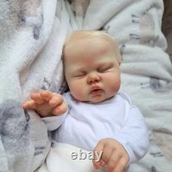 24in Realistic Sleeping Reborn Baby Doll Rooted Hair Cute Toddler Finished Toys