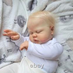24in Realistic Sleeping Reborn Baby Doll Rooted Hair Cute Toddler Finished Toys