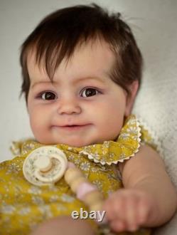 24in Reborn Baby Doll Toddler Girl Rooted Hair Festival Toy Gift Art Collectible