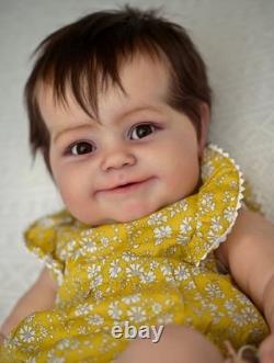 24in Reborn Baby Doll Toddler Girl Rooted Hair Festival Toy Gift Art Collectible