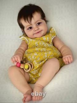 24in Reborn Baby Doll Toddler Girl Rooted Hair Festival Toy Gift Art Collectible
