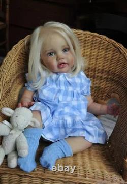 24in Weighted Reborn Baby Doll Toddler Girl Rooted Hair Artist Handmade Toy Gift