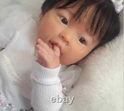 24inch Lifelike Reborn Baby Doll Toddler Newborn Girl With Hand-Rooted Hair Gift