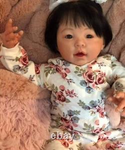 24inch Weighted Reborn Doll Toddler Newborn Asian Girl Rooted Hair Handmade Gift 24inch Weighted Reborn Doll Toddler Newborn Asian Girl Rooted Hair Handmade Gift