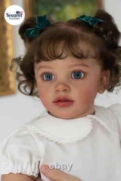 26 Inch Realistic Reborn Toddler Girl Doll Handmade Silicone Soft Vinyl Real Loo