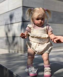 26 Lifelike Reborn Baby Doll Rooted Blonde Hair Handmade Toddler Girl Toys Gift