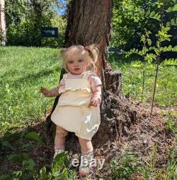26 Lifelike Reborn Baby Doll Rooted Blonde Hair Handmade Toddler Girl Toys Gift