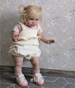26 Lifelike Reborn Baby Doll Rooted Blonde Hair Handmade Toddler Girl Toys Gift