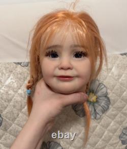 26 Reborn Dolls Kit Toddler Girl Artist Painted Orange Hair Unassembled DIY Toy