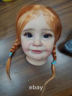 26 Reborn Dolls Kit Toddler Girl Artist Painted Orange Hair Unassembled DIY Toy