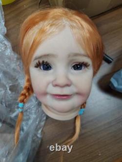 26 Reborn Dolls Kit Toddler Girl Artist Painted Orange Hair Unassembled DIY Toy