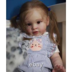 26 Toddler Girl Reborn Doll Realistic Baby Cloth Body Rooted Hair Art Toy Gift