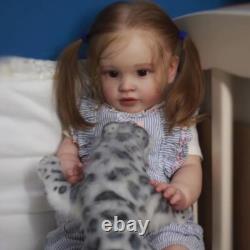 26 Toddler Girl Reborn Doll Realistic Baby Cloth Body Rooted Hair Art Toy Gift