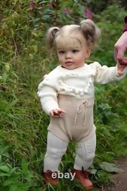 26 inch Reborn Toddler Doll Girl Pippa Big Size Toddler Reborn Baby Dolls wit