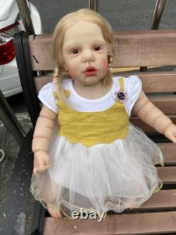 26in Already Finished Reborn Baby Doll With Rooted Blonde Hair Toddler Girl Gift