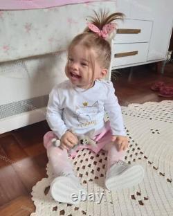 26in Real Reborn Baby Doll Girl Toddler Hand-Rooted Hair Art Paint Birthday Gift