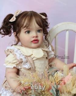 26inch Artist Finished Reborn Dolls Hand-Rooted Hair Toddler Girl Lifelike Gift