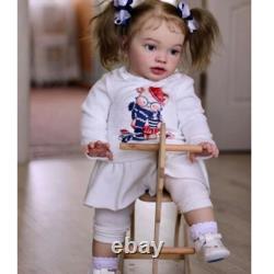 26inch Painted Toddler Reborn Doll Finished Baby Girl Cloth Body Birthday Gift