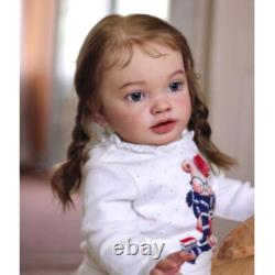 26inch Painted Toddler Reborn Doll Finished Baby Girl Cloth Body Birthday Gift