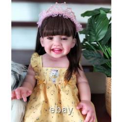 27 Huge Reborn Baby Dolls Realistic Toddler Girl Soft Silicone Smiling Babies