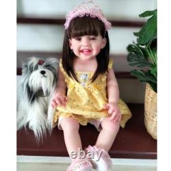27 Huge Reborn Baby Dolls Realistic Toddler Girl Soft Silicone Smiling Babies