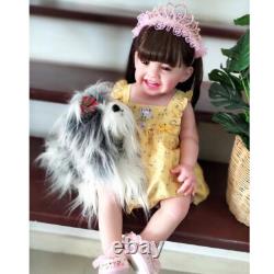 27 Huge Reborn Baby Dolls Realistic Toddler Girl Soft Silicone Smiling Babies