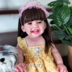 27 Huge Reborn Baby Dolls Realistic Toddler Girl Soft Silicone Smiling Babies