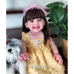 27 Huge Reborn Baby Dolls Realistic Toddler Girl Soft Silicone Smiling Babies