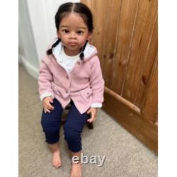 27inch Realistic Reborn Doll Handmade Real Toddler Cloth Body Black Hair