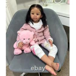 27inch Realistic Reborn Doll Handmade Real Toddler Cloth Body Black Hair