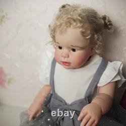 28 Artist Finished Huge Reborn Baby Doll Hand-Rooted Hair Toddler Handmade Toy