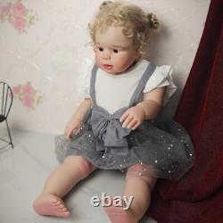 28 Artist Finished Huge Reborn Baby Doll Hand-Rooted Hair Toddler Handmade Toy