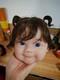 28 Artist Painted Reborn Baby Doll Girl with Rooted Hair Cloth Body + Connector