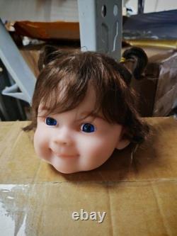 28 Artist Painted Reborn Baby Doll Girl with Rooted Hair Cloth Body + Connector