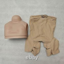 28 Artist Painted Reborn Baby Doll Girl with Rooted Hair Cloth Body + Connector