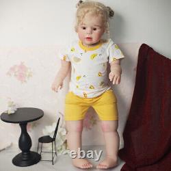 28'' Artist Painted Reborn Baby Doll Toddler Finished Doll Hand-Rooted Hair Gift