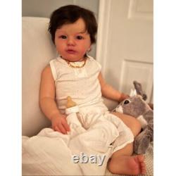 28 Completed Reborn Baby Dolls Toddler Brown Short Hair Rooted Cloth Body Gift