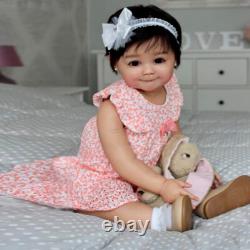 28 Handmade Painted Reborn Baby Doll Toddler Girl Short Hair Finished Doll Gift
