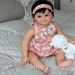 28 Handmade Painted Reborn Baby Doll Toddler Girl Short Hair Finished Doll Gift