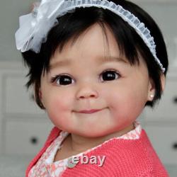 28 Handmade Painted Reborn Baby Doll Toddler Girl Short Hair Finished Doll Gift
