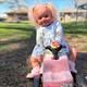 28'' Handmade Reborn Baby Doll Finished Toddler Girl Rooted Hair Cloth Body Gift