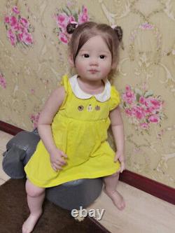 28 Huge Realistic Toddler Girl Reborn Baby Doll Hand-rooted Hair Art Toy Gift