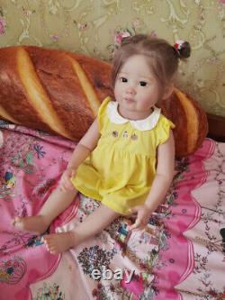 28 Huge Realistic Toddler Girl Reborn Baby Doll Hand-rooted Hair Art Toy Gift