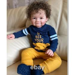 28 Huge Reborn Baby Doll Hand-Rooted Hair Artist Finished Toddler Girl Doll Toy