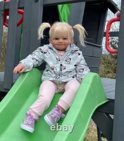 28 Realistic Assembled Toddler Girl Reborn Baby Doll Hand-Rooted Hair Toy Gifts