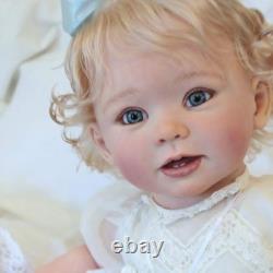 28 Realistic Reborn Baby Doll Toddler Girl with Short Hair Soft Cloth Body Gift