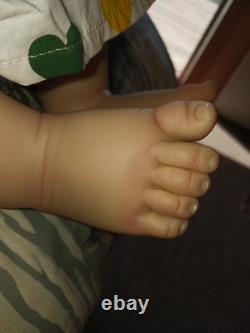 28' Reborn Baby Doll Girl Toddler Auburn Red Curly Hair Hand Painted Lifelike