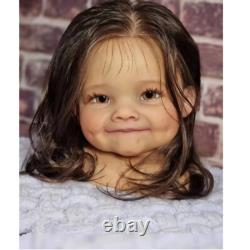 28 Reborn Baby Doll Painted Kit Toddler Girl Rooted Hair with Cloth Body DIY Gift