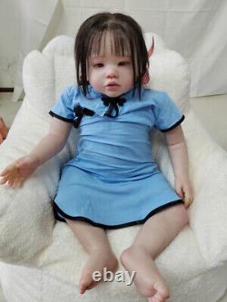 28 Reborn Baby Doll Weighted Limbs Toddler Girl Realistic Hand-Rooted Hair Gift