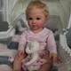 28 Reborn Doll Assembled Toddler Girl with Rooted Yellow Hair Cloth Body Gifts